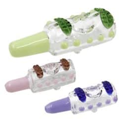 glass pipe 3.5" ice candy in 3 colors