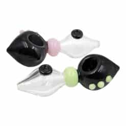 GLASS PIPES 4.5" BLACK TUBE EGG SHAPE PREMIUM