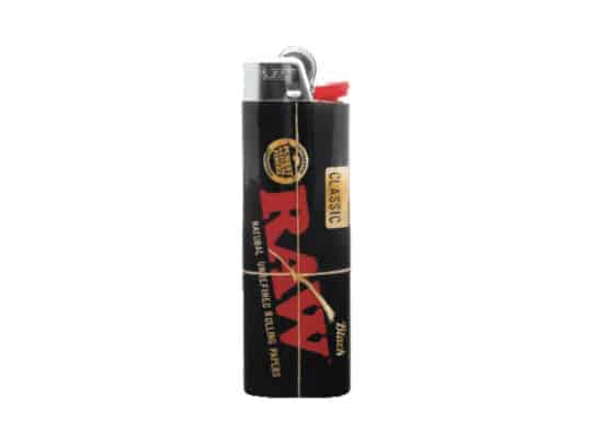 RAW Black classic BIC lighter - single lighter front