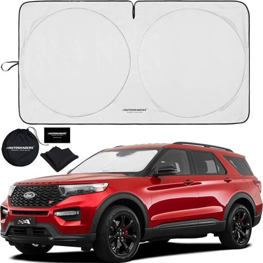 CAR WINDSHIELD SUNSHADES With STORAGE POUCH shown above SUV