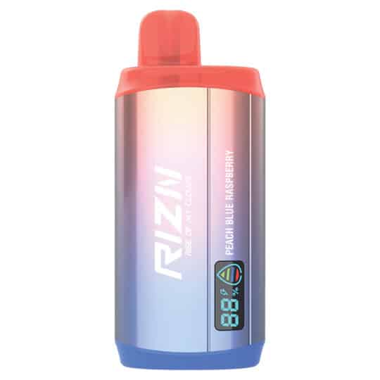 RIZN Smart 9000 Vaping Device in Peach Blue Raspberry flavor.