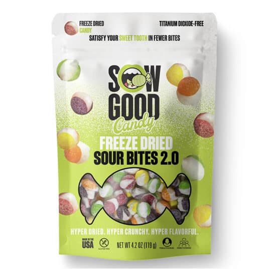 SOUR BITES 2.0 FREEZE DRIED 4.2OZ BAGS front side