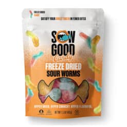 Sour Worms Freeze Dried Candy front of bag