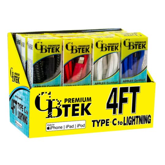 CBTEK iPhone MFI TypeC 4FT Cables CB Distributors, Inc.