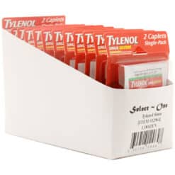 Tylenol Sinus Severe Select One 2-pack peggable Dispenser Boxes in 12-count case.
