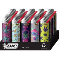 BIC Counterculture series Lighter in a display tray with 8 different designs. 