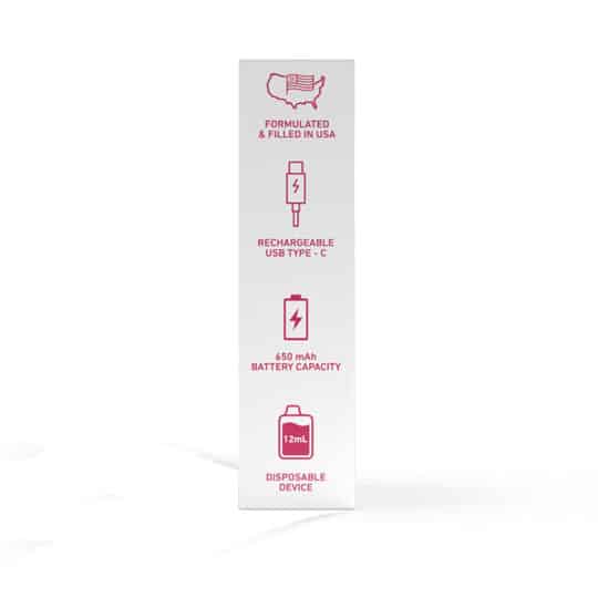 Green Roads Mixed Berries 1200MG CBD Vape box left panel