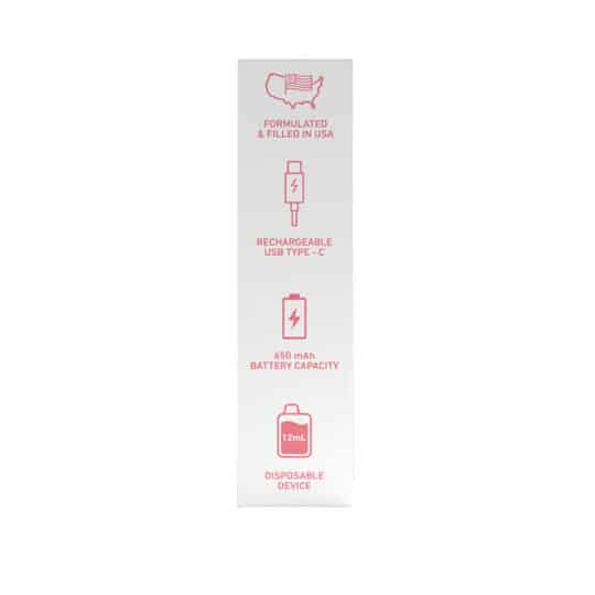 Green Roads Peach Ice 1200MG CBD Vape box left panel