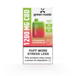 Green Roads Strawberry Watermelon 1200MG CBD Vape box front.