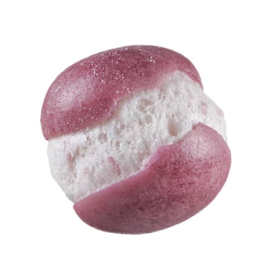 Sow Good Sweet Bites Mini purple bite shown.