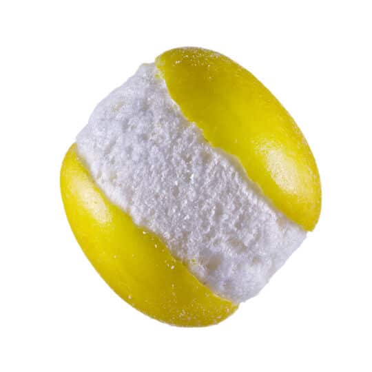 Sow Good Sweet Bites Mini yellow bite shown.