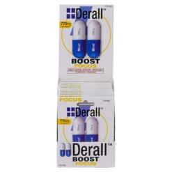 Derall Mood Boost 2 count cards display box shown open.