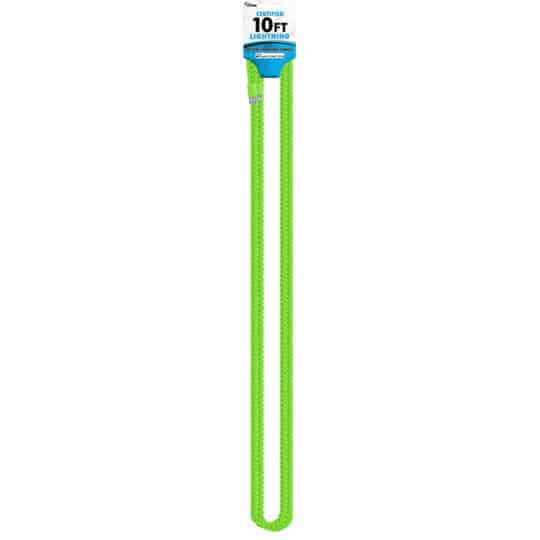 CBTEK iPhone MFI Certified 10ft Nylon Hanging Cable shown in bright green color.