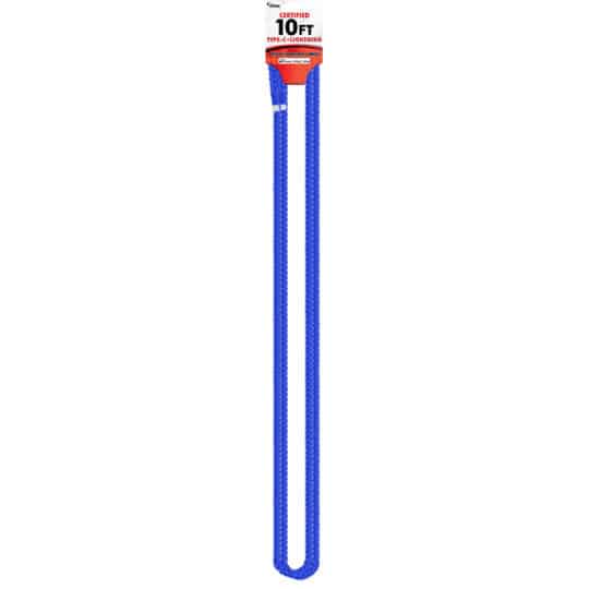 CBTEK iPhone Type-C 10ft Nylon Hanging Cable shown in royal blue color.