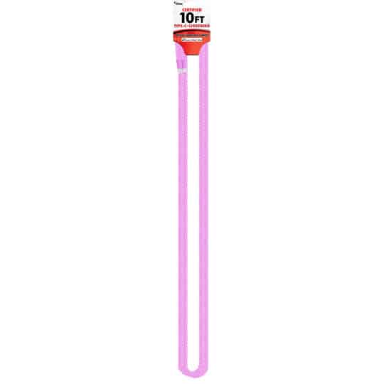 CBTEK iPhone Type-C 10ft Nylon Hanging Cable shown in light pink color.