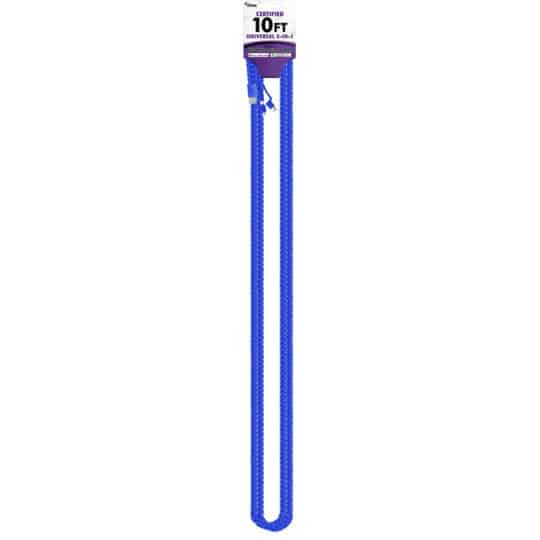 CBTEK 3-in-1 10ft Nylon Hanging Cable shown in royal blue color.