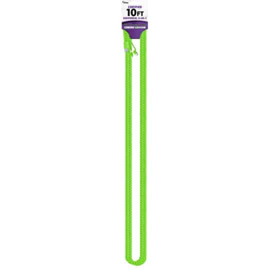 CBTEK 3-in-1 10ft Nylon Hanging Cable shown in light green color.