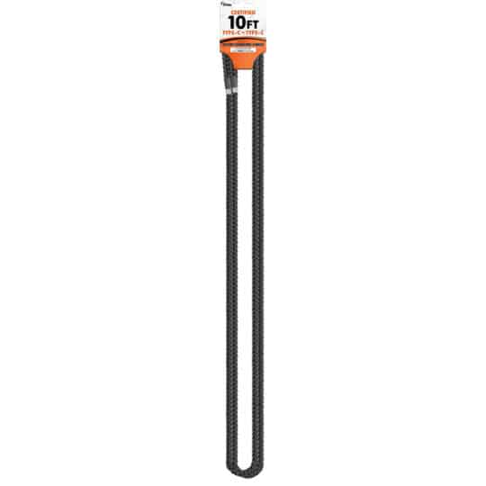 CBTEK Type-C to Type-C 10ft Nylon Hanging Cable shown in black color.
