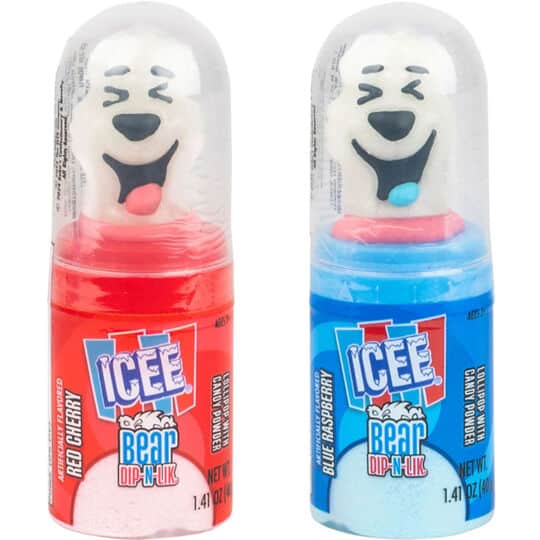 ICEE Bear Dip-N-Lik individual blue and red