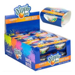 Dippin Dots Taffy Bites in a 2.1oz Cup.
