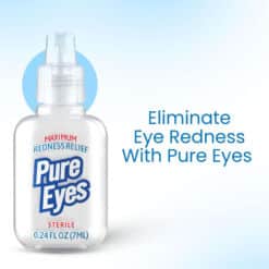 Pure Eyes eye drops bottle.