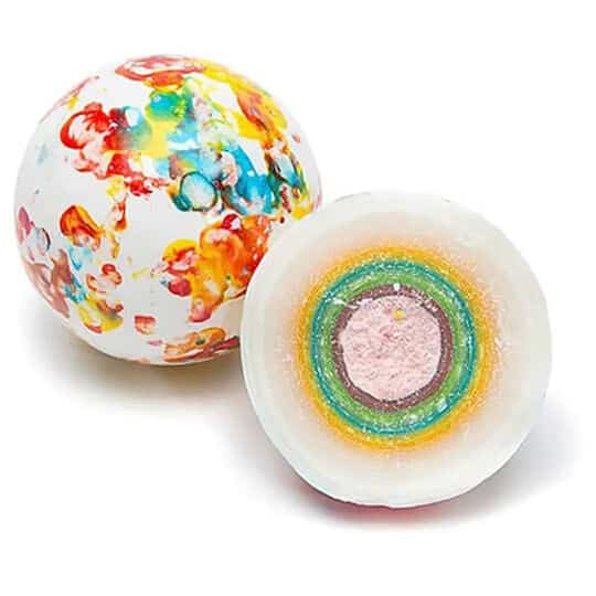 Paintball Breakers 1.75" Jawbreakers each showing inside rings and center.