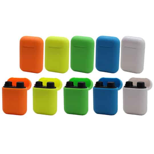 TORCHPOD Neon Lighters showing 5 available bright colors of orange, yellow, green, blue and white.