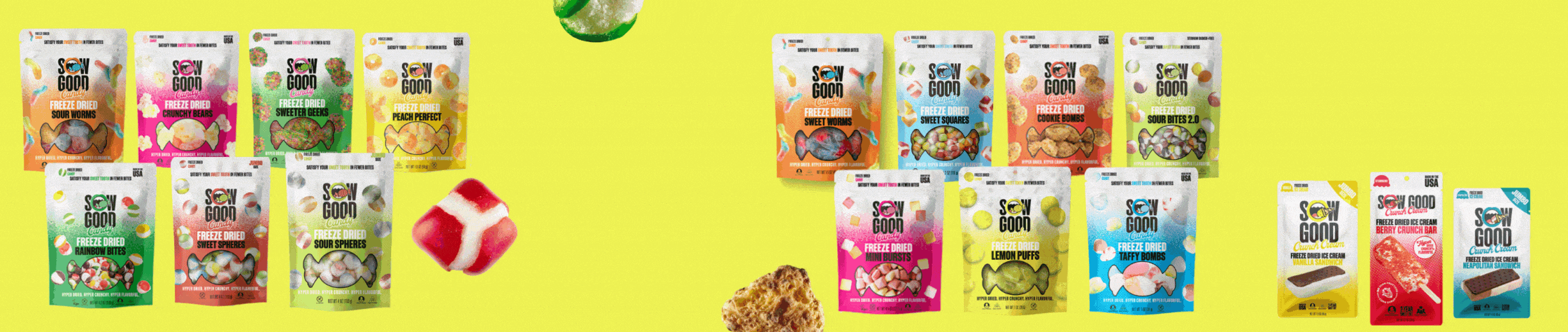 Sow Good candy Sale with ice cream closeout.