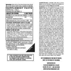 Rapid Action Extreme 30ct Bottle Supplement Facts