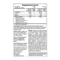 60 ct tablets facts label back panel