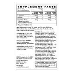 60 ct softgels facts label back panel