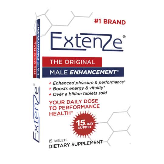Extenze 15 count Original tablets box left angle view