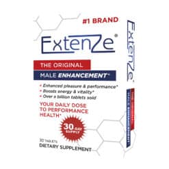 Extenze 30 count Original tablets box right angle view