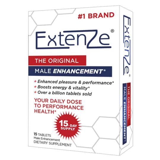 Extenze 15 count Original tablets box right angle view