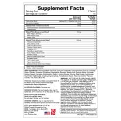 Extenze 15 count Original tablets box back panel supplement facts