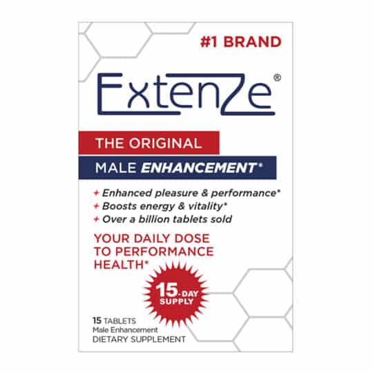 Extenze 15 count Original tablets box front view