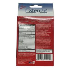 ExtenZe 2-pack Cherry liquid shots back panel supplement facts.