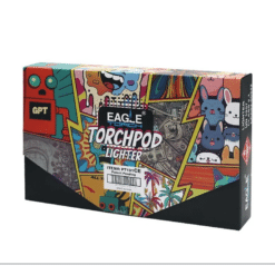 Eagle Torch Lighter POD E Design counter display closed, sealed box.